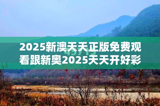2025新澳天天正版免费观看跟新奥2025天天开好彩，最新动态深度解析与前瞻视频报道