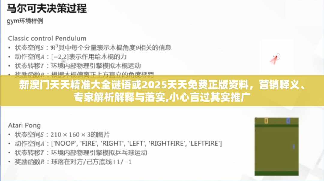 新澳门天天精准大全谜语或2025天天免费正版资料，营销释义、专家解析解释与落实,小心言过其实推广