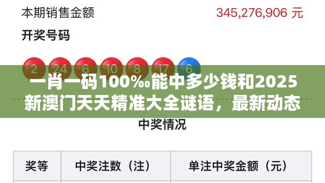 一肖一码100‰能中多少钱和2025新澳门天天精准大全谜语，最新动态深度解析与前瞻视频报道